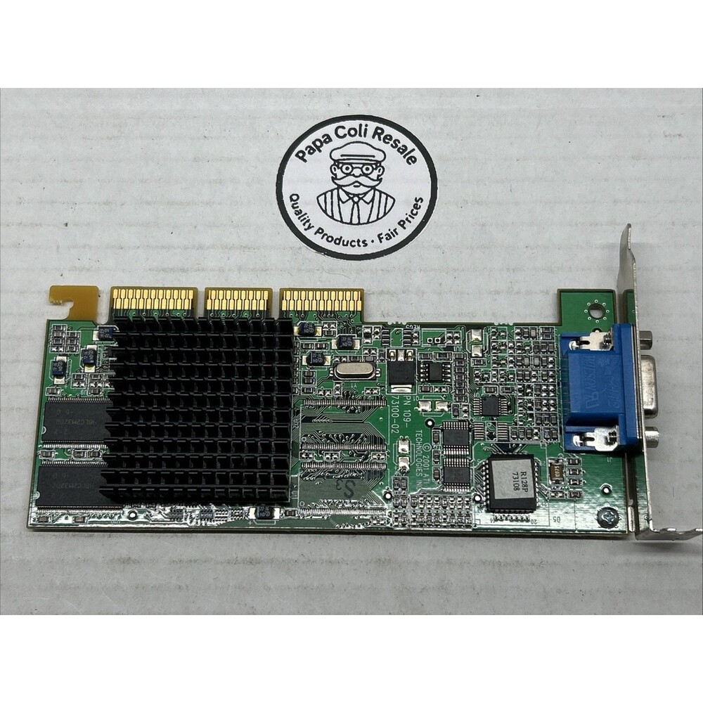 Vintage 2001 ATI Rage 128 Ultra AGP Video Card 109-73100-02 Tested